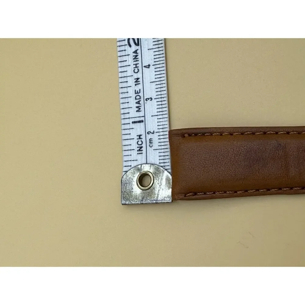 19mm KREISLER Genuine Shark Brown NOS Vintage Watch Band & Gold-Tone Buckle